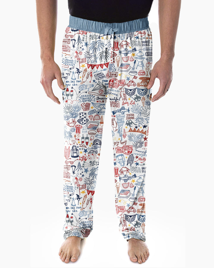 Liberty Doodle 250th Family Matching Bamboo Men's Pajama Set