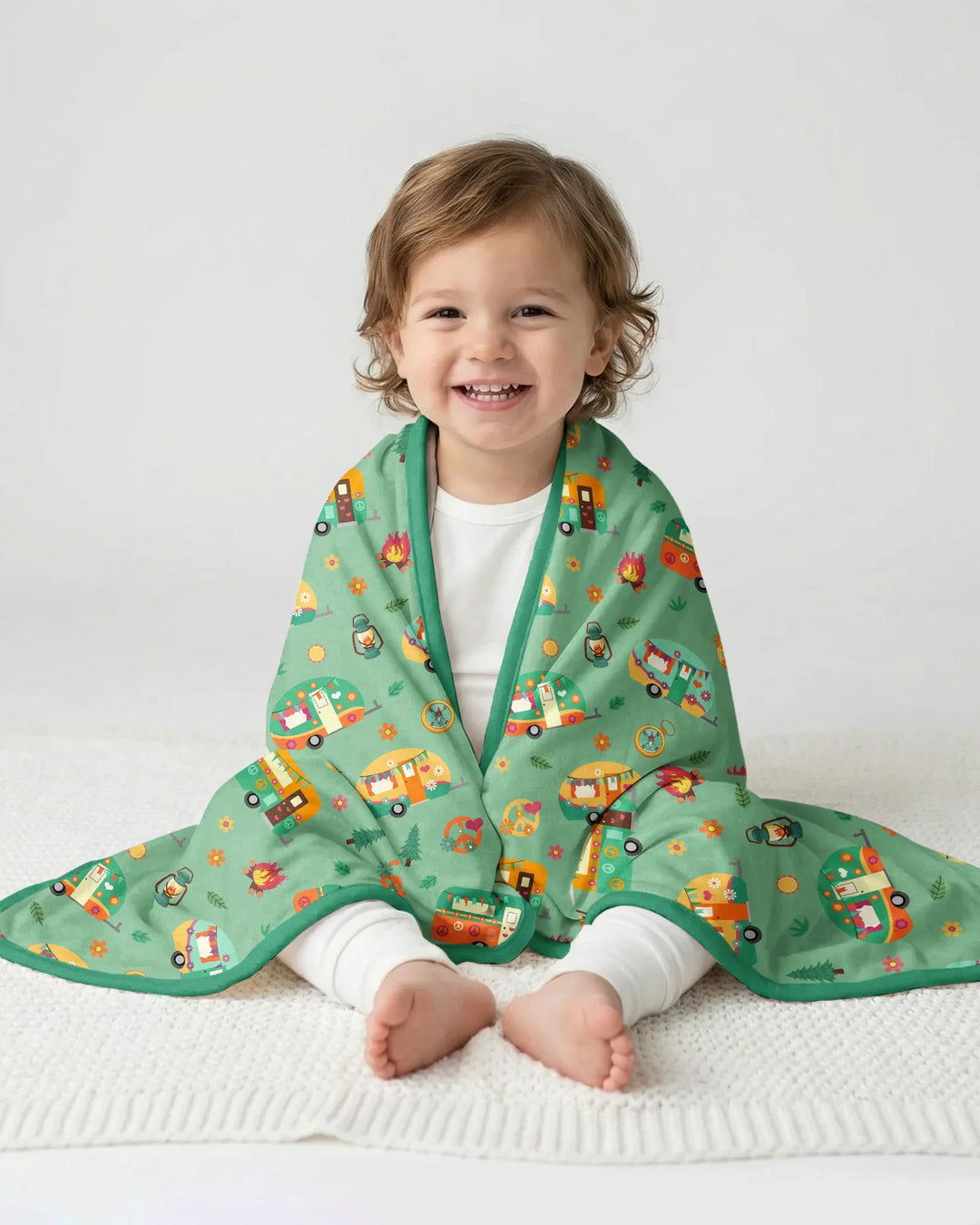 Happy Little Camper Bamboo Blanket