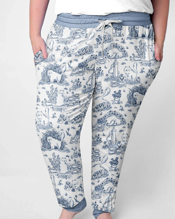Toile Cats Bamboo Women Pajama Set