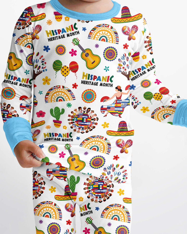 Template Bamboo Two Piece Long Sleeve Pyjamas Set