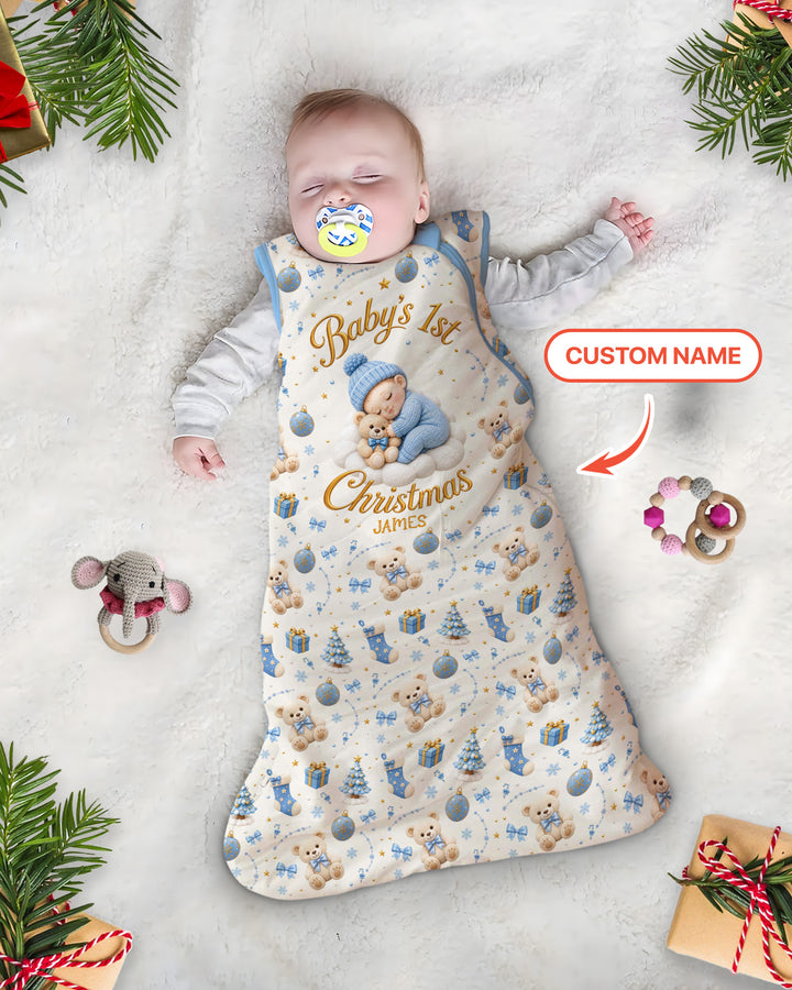 Baby First Christmas Bamboo Sleep Bag