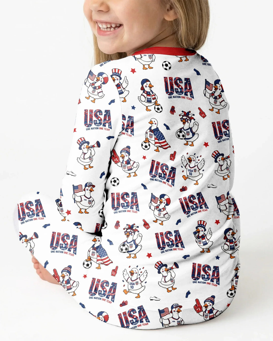 One Nation One Team Bamboo Two Piece Long Sleeve Pajama Set