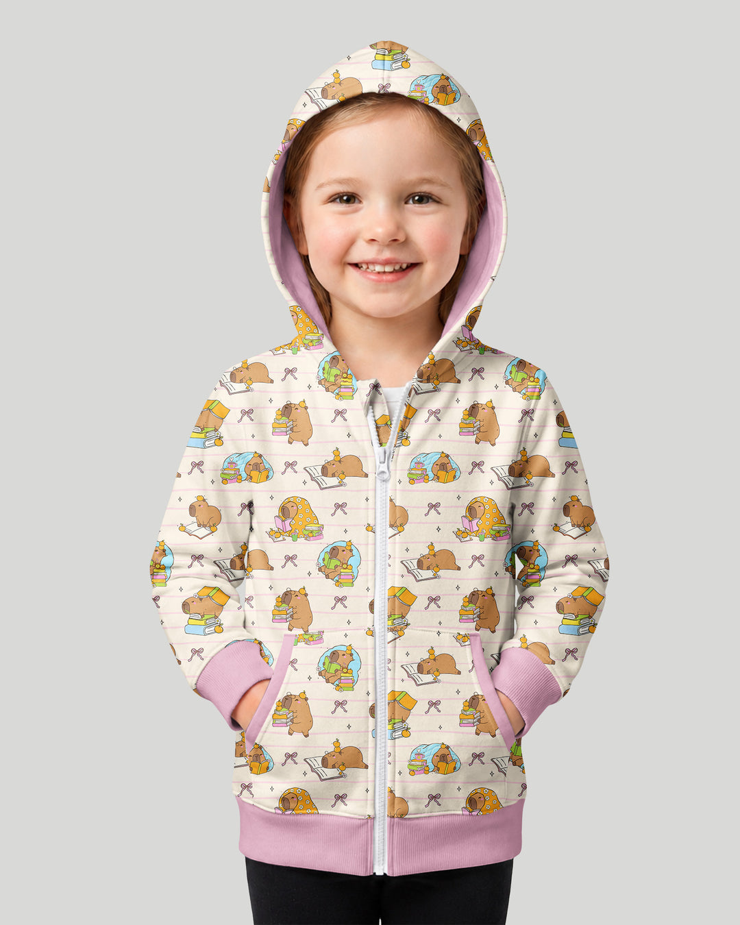 Sweet Study Capy Bamboo Zip Hoodie