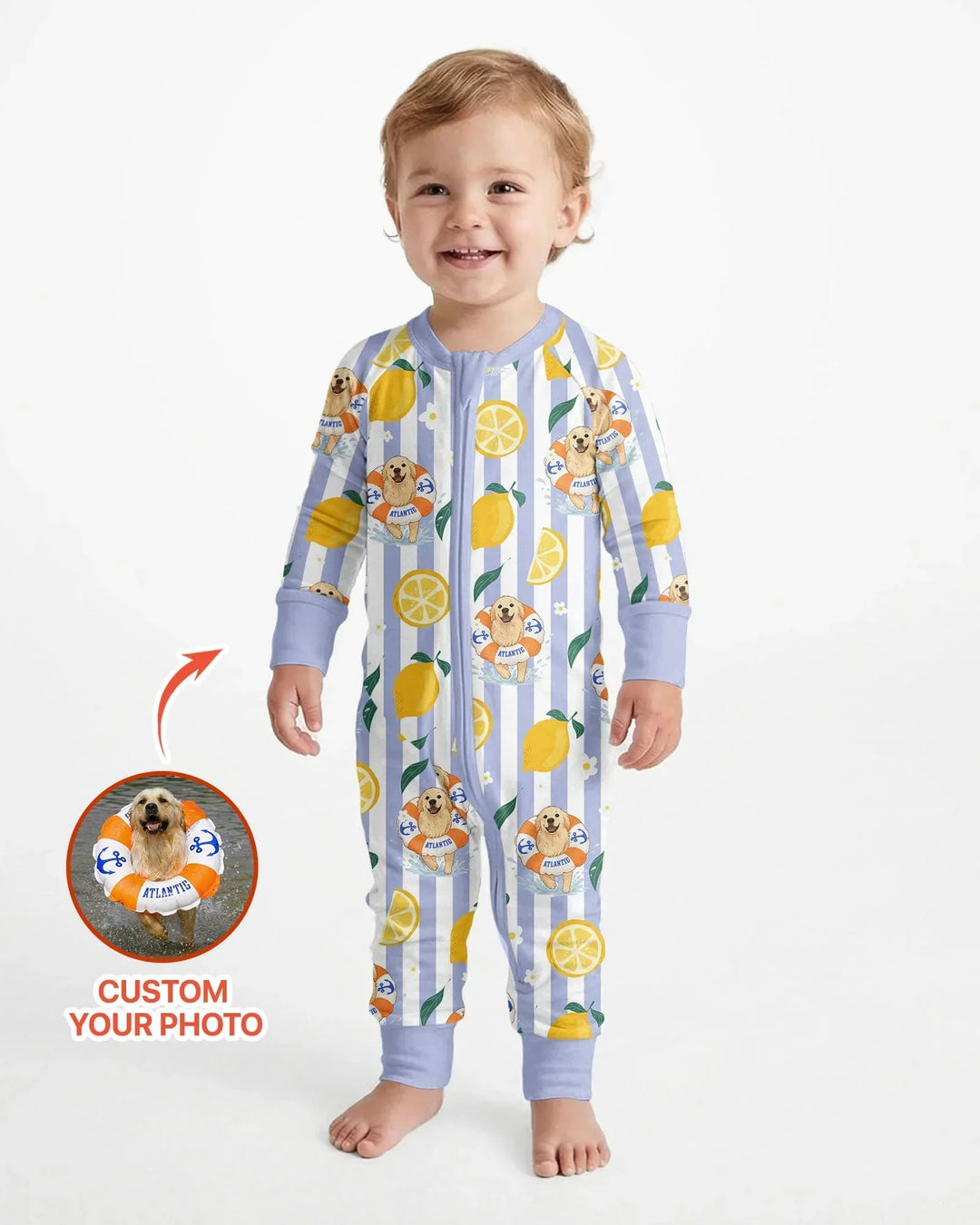Custom Image Summer Lemon Bamboo Convertible Zippy