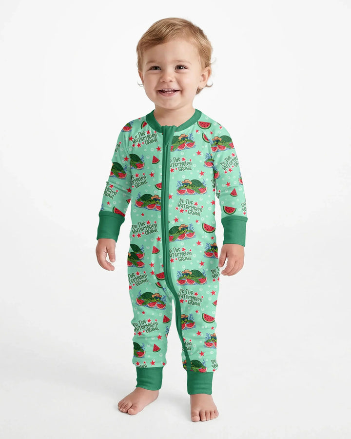 Watermelon Turtle Family Matching Bamboo Convertible Zippy