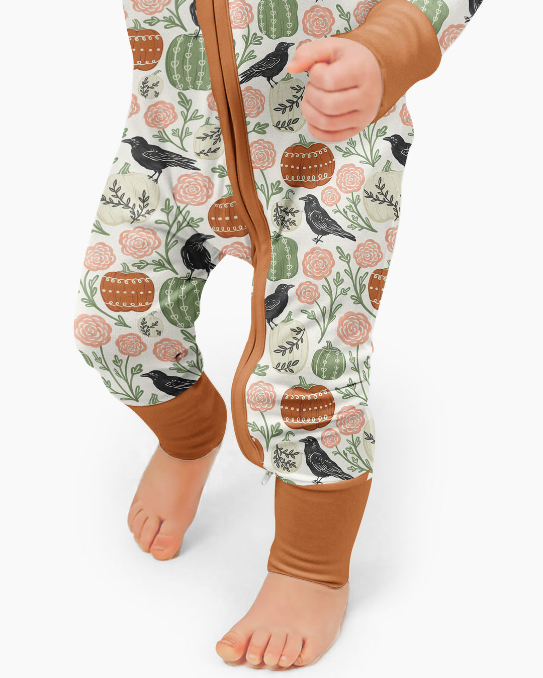 Country Crows with Mums and Pumpkins Bamboo Convertible Zippy