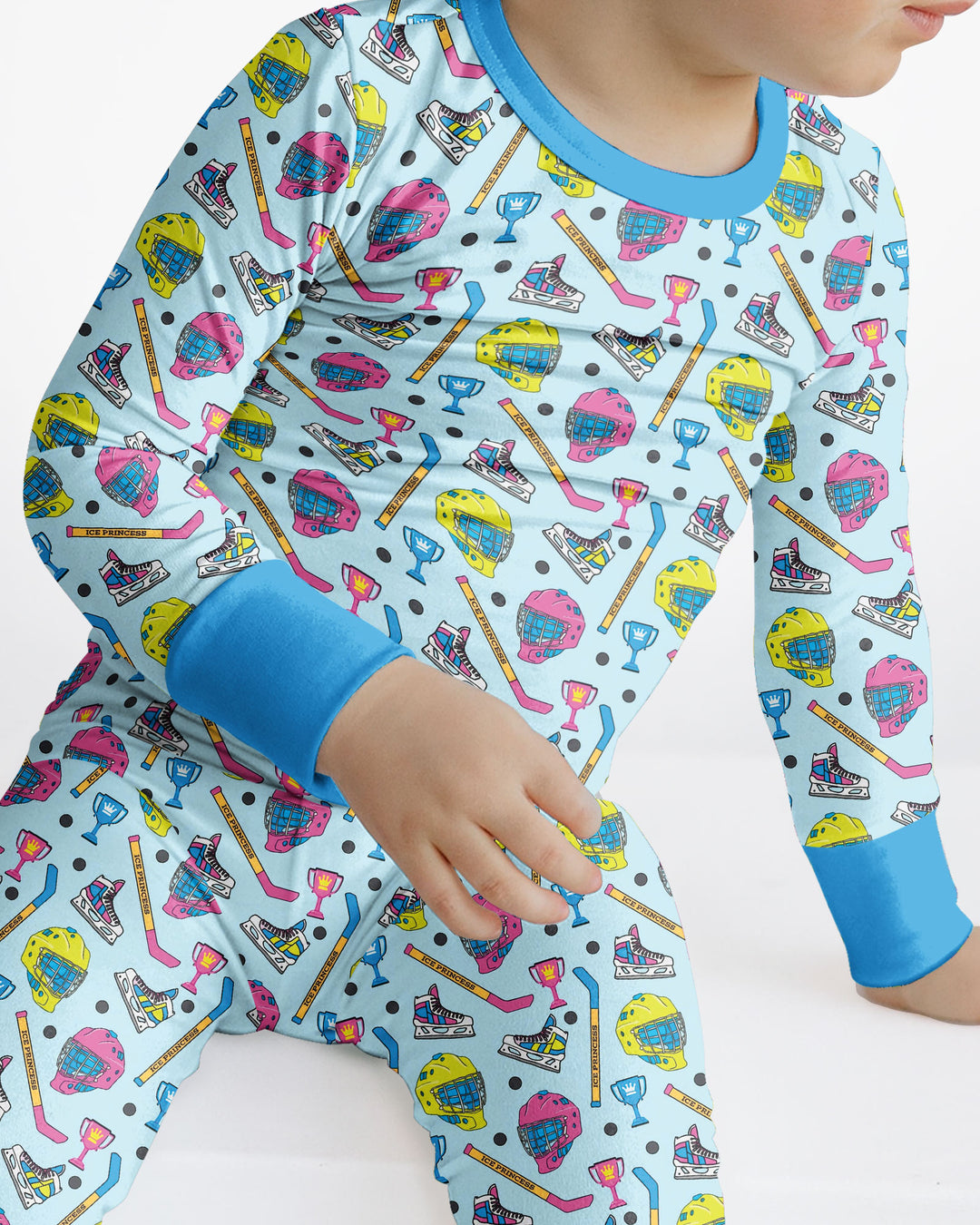 The Ice Hockey Princess Bamboo Two Piece Long Sleeve Pajama Set