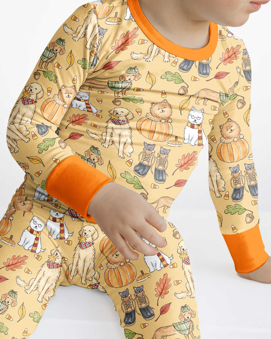 Autumn Paws Bamboo Two Piece Long Sleeve Pajama Set