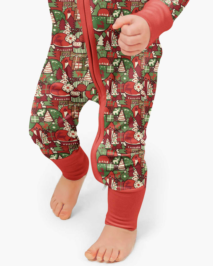 Christmas Time Mosaic Bamboo Convertible Zippy
