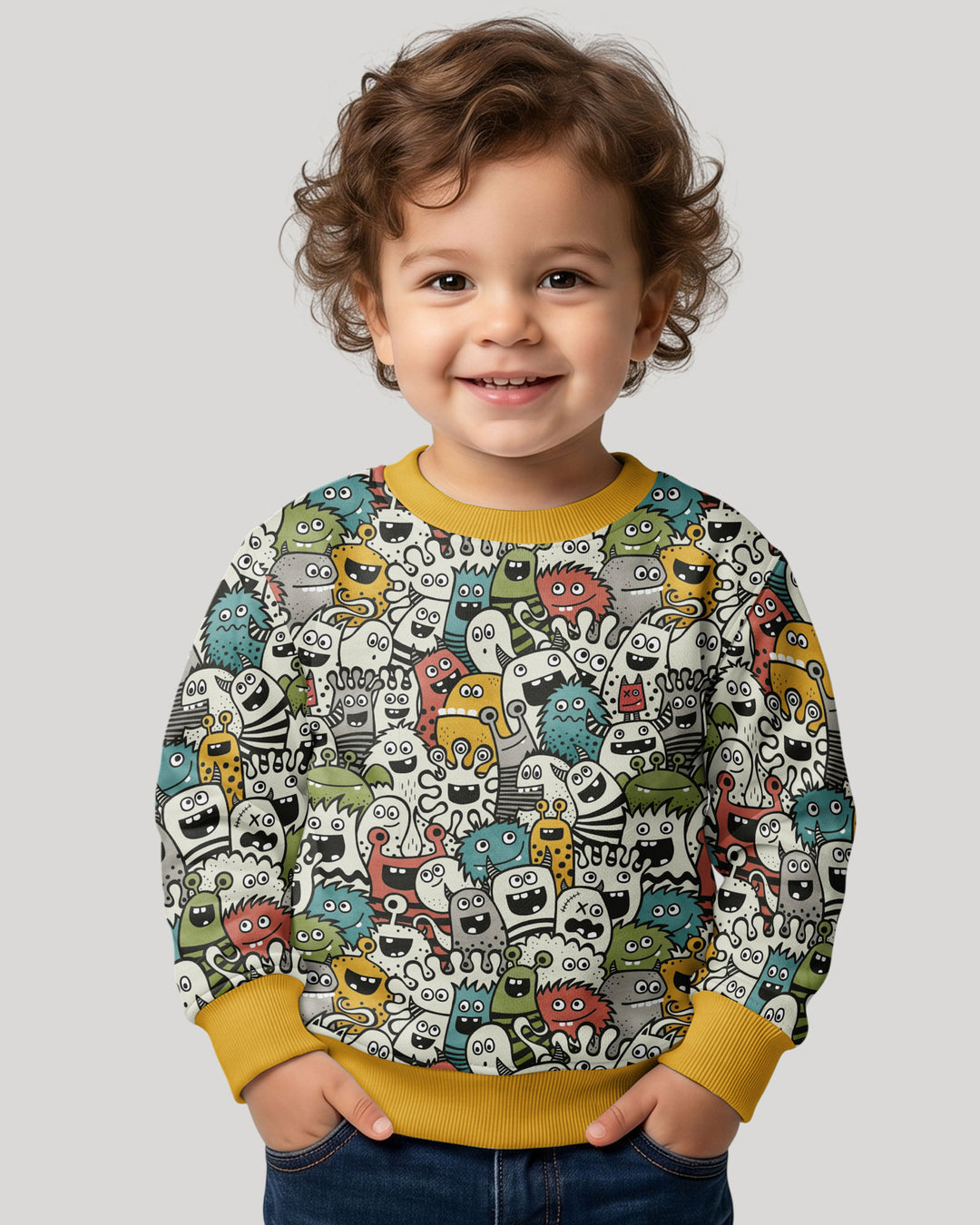 Monsters And Friends Bamboo Crewneck Sweatshirt