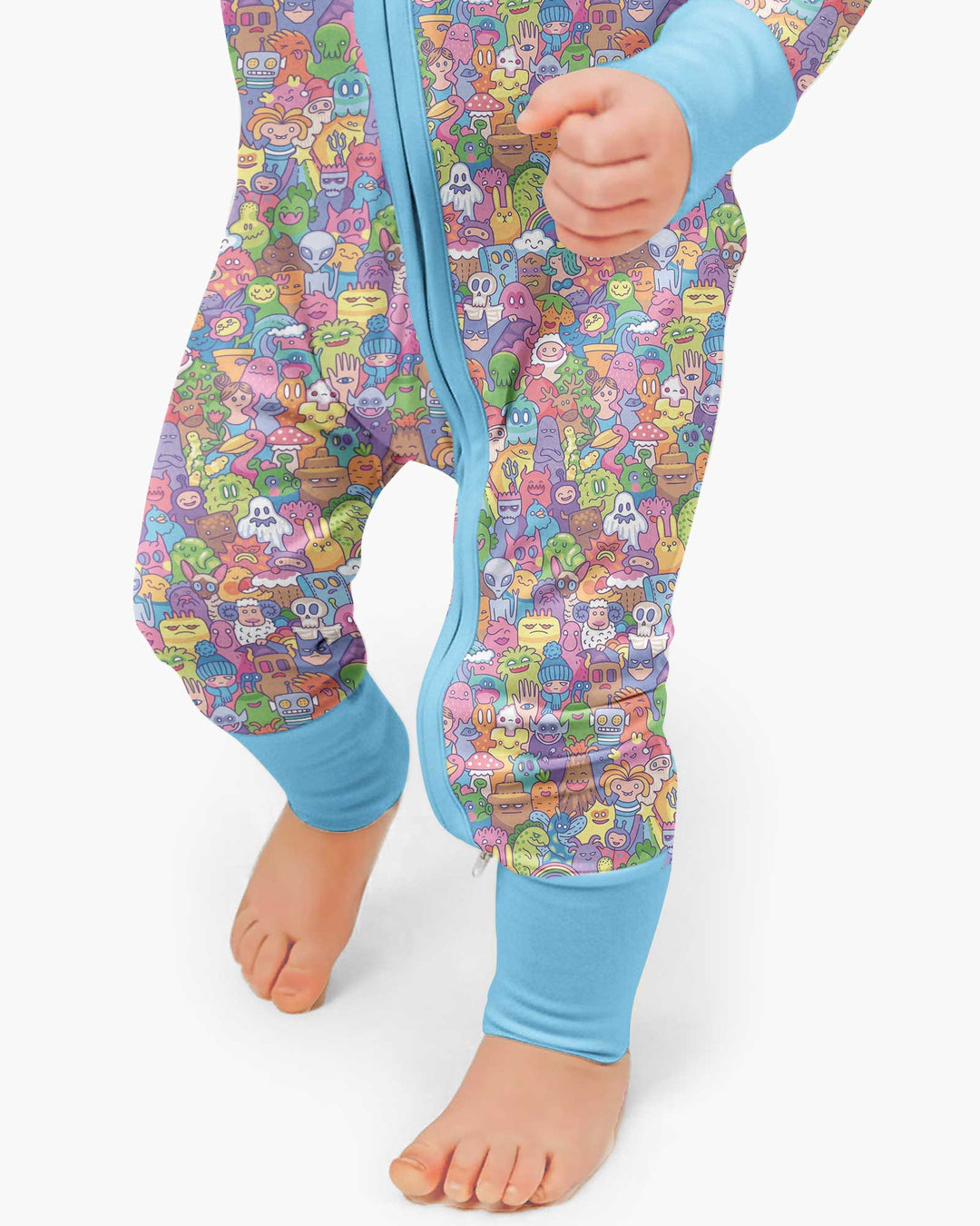 Doodle Characters Pastel Bamboo Convertible Zippy