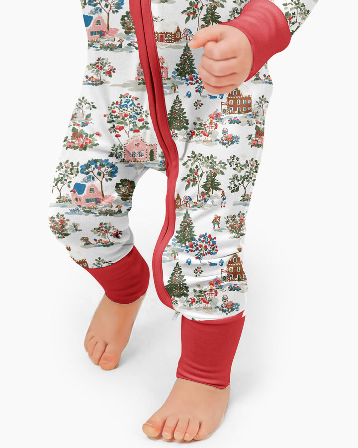 Christmas Village Winter Holiday Bamboo Convertible Zippy