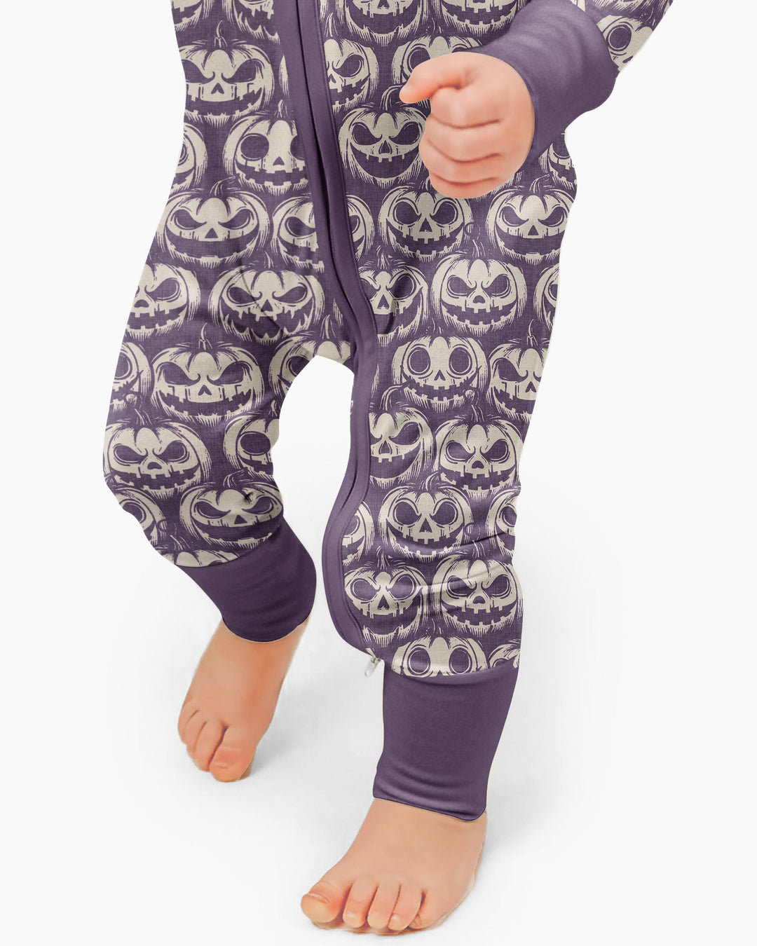 Retro Halloween Jack-O-Lantern Spooky Faces Bamboo Convertible Zippy