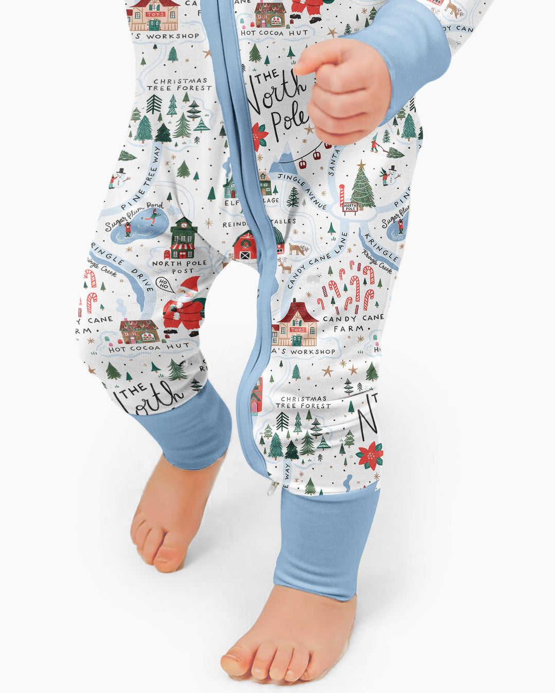 The North Pole Map Bamboo Convertible Zippy