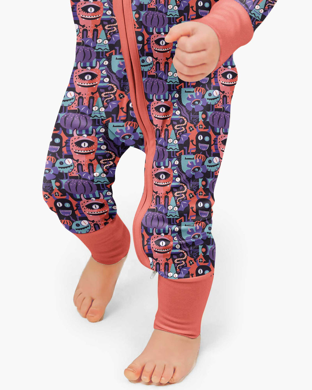 Halloween Multi Eyed Monsters Bamboo Convertible Zippy