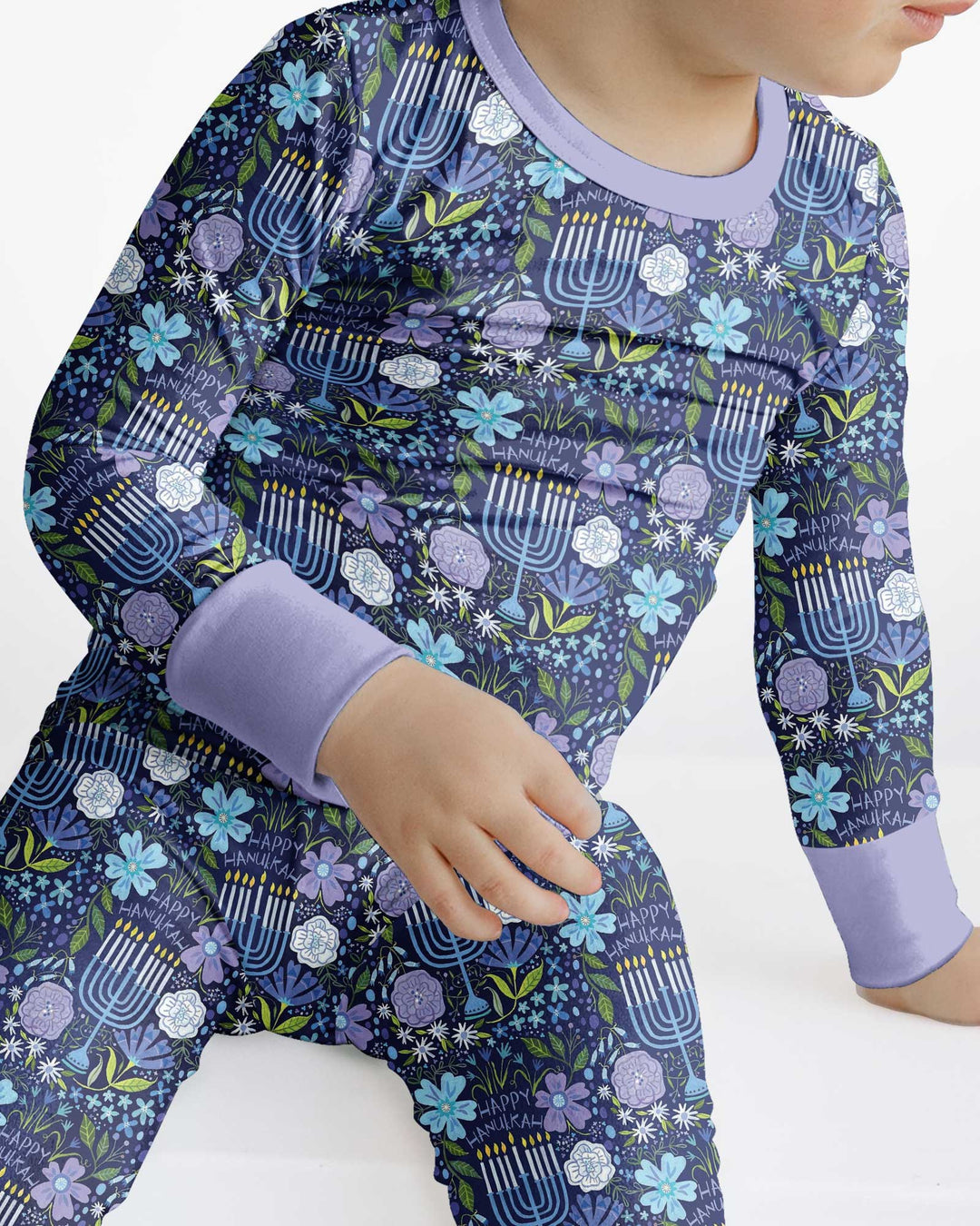 Hanukkah Me and Mom Matching Bamboo Two Piece Long Sleeve Pajama Set