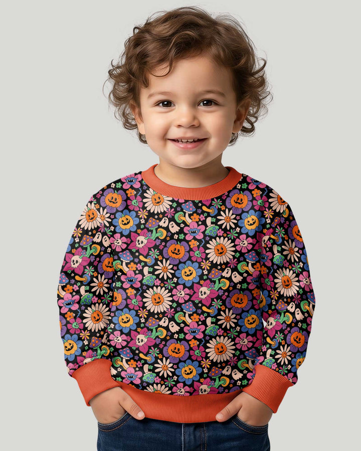 Halloween Flowers Bamboo Crewneck Sweatshirt