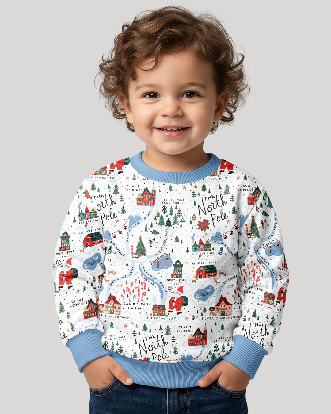 The North Pole Map Bamboo Crewneck Sweatshirt