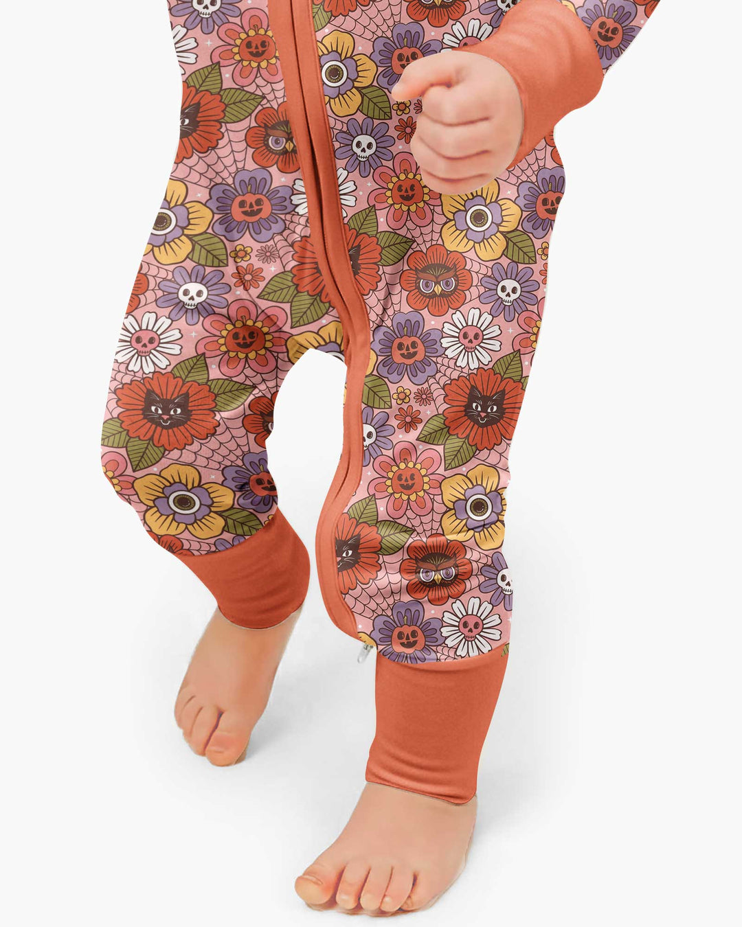 70s Halloween Floral Bamboo Convertible Zippy