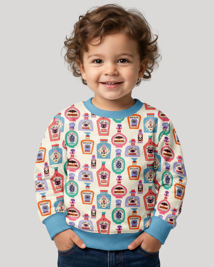 Retro Halloween Potions Bamboo Crewneck Sweatshirt