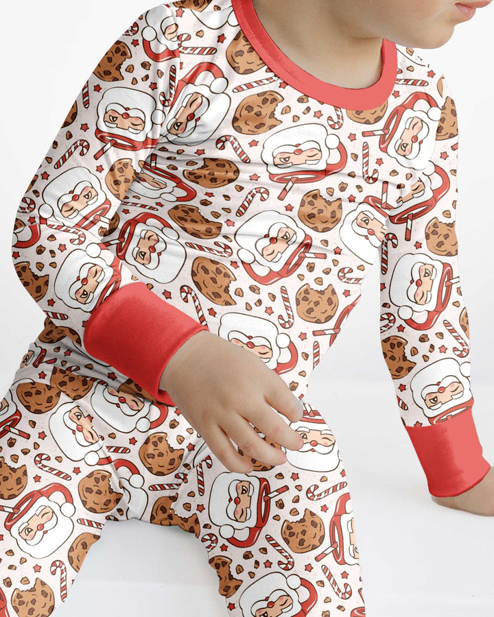 Santa's Cookie Break Bamboo Two Piece Long Sleeve Pajama Set