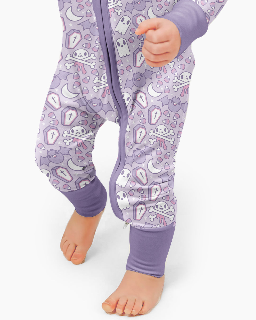 Cute Ghost Halloween Pastel Purple Spooky Bamboo Convertible Zippy