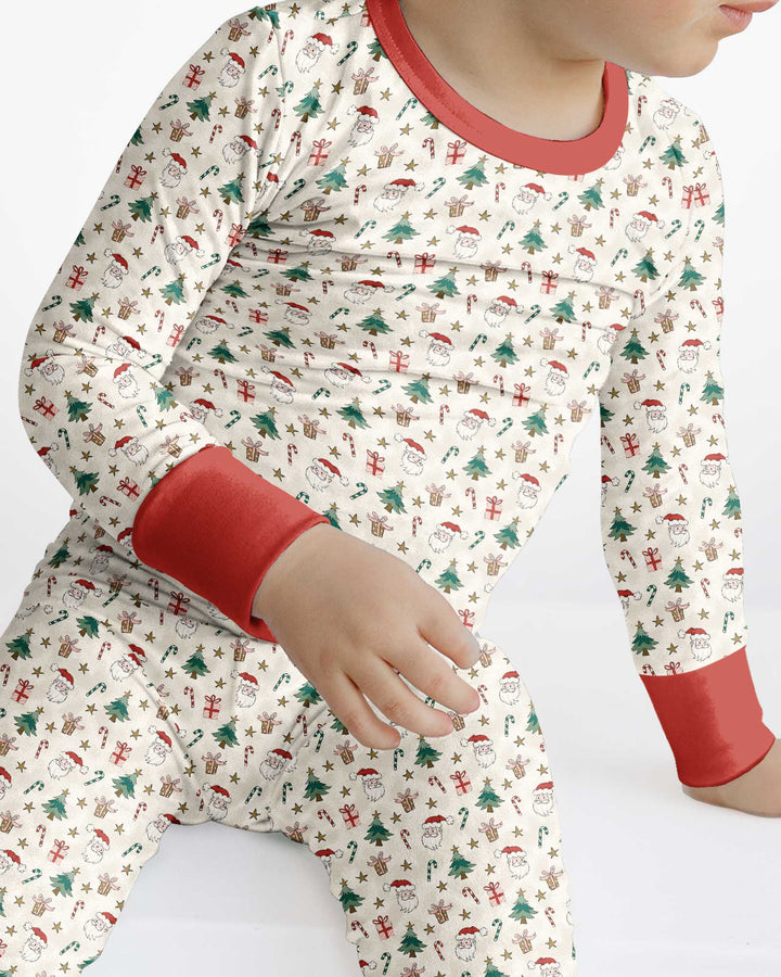 Template Bamboo Two Piece Long Sleeve Pyjamas Set