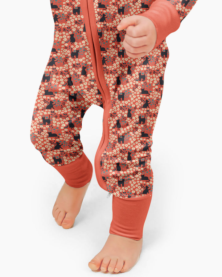 Black Cat Ditsy Bamboo Convertible Zippy