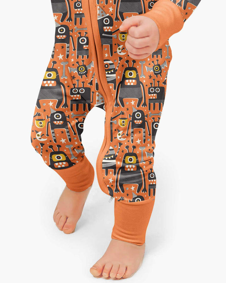 Mid Century Halloween Monster Toss Bamboo Convertible Zippy