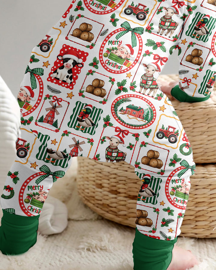 Christmas Farm Animals Bamboo Convertible Zippy