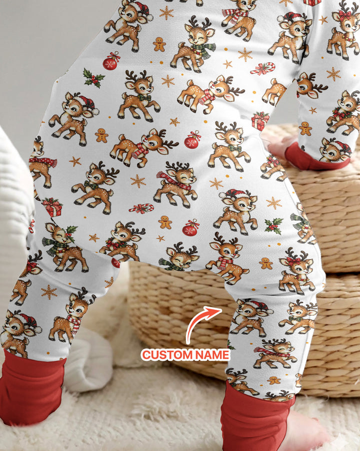 Reindeer Santa Boop Custom Name Bamboo Convertible Zippy