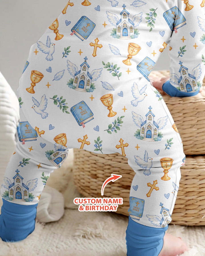 Personalized When I Wake Up It Will Be My Christening Day Bamboo Convertible Zippy