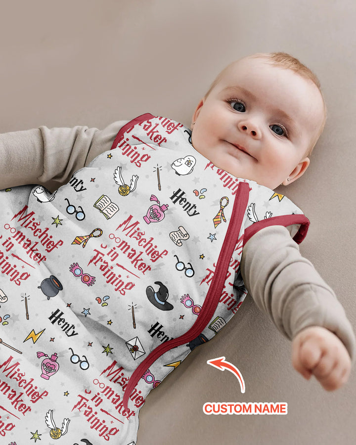 Custom Name Mischief Maker In Training Bamboo Sleep Bag
