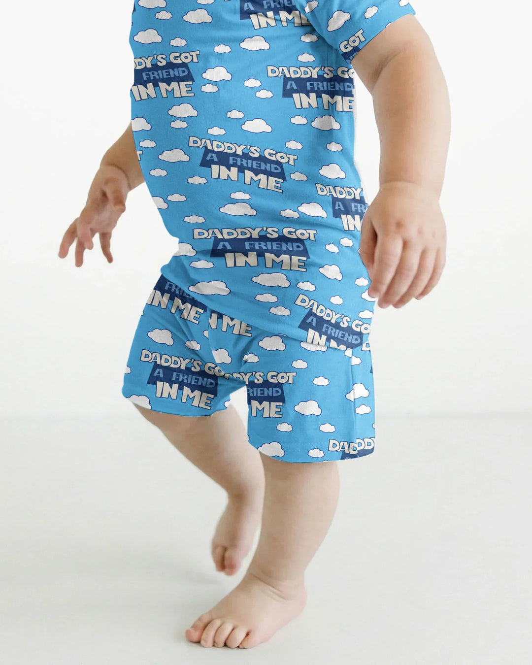 Daddy's Got A Friend In Me Bamboo Two Piece Short Sleeve Shorts Pajama Set