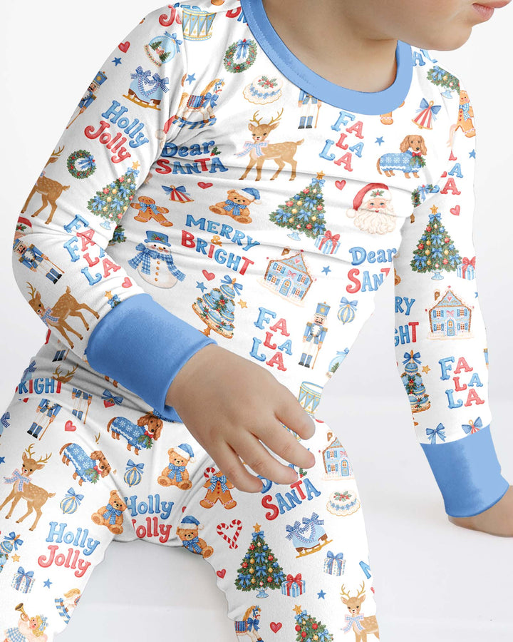 Falala Christmas Bamboo Two Piece Long Sleeve Pajama Set