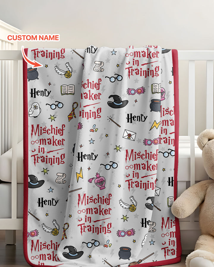 Custom Name Mischief Maker In Training Bamboo Blanket