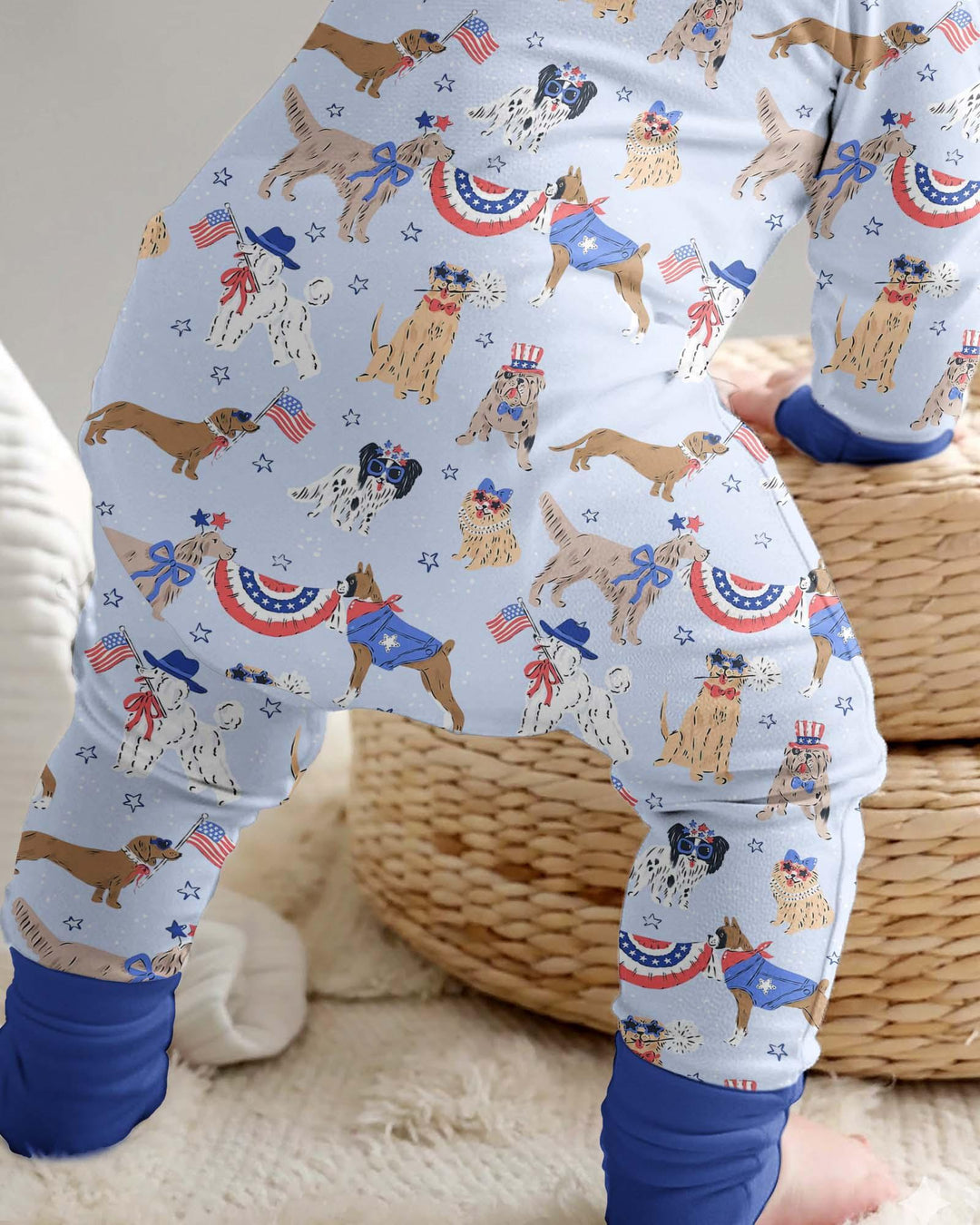 Patriotic Pups Family Matching Bamboo Convertible Zippy