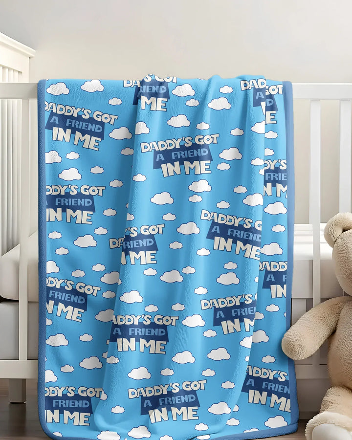 Daddy's Got A Friend In Me Bamboo Blanket