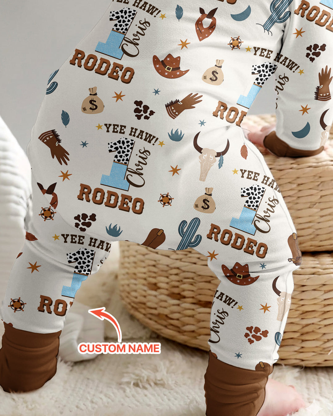 Personalized Cowboy Birthday Rodeo Bamboo Convertible Zippy