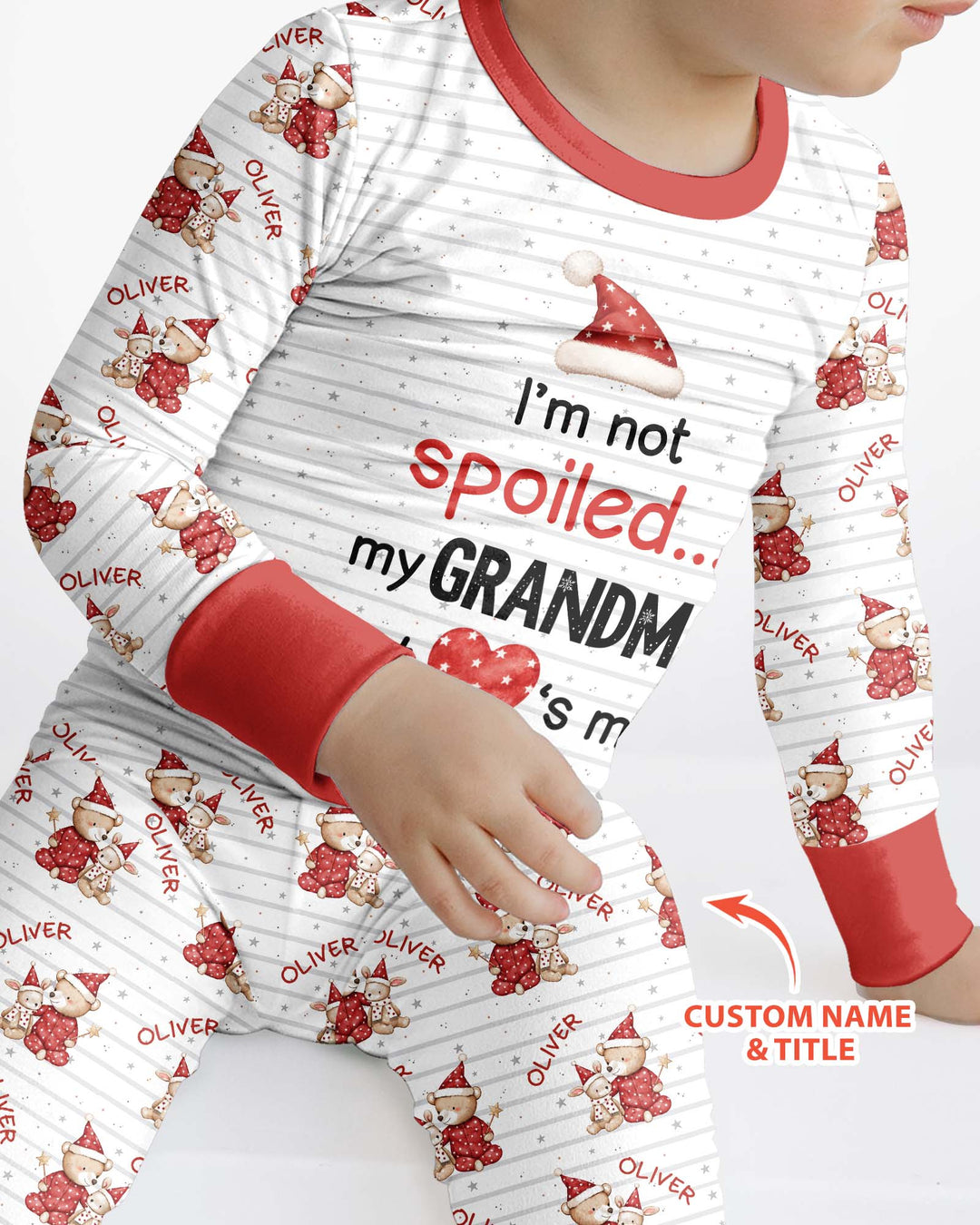 Custom Name I'm Not Spoiled Bamboo Two Piece Long Sleeve Pajama Set