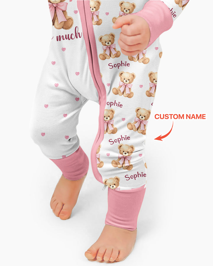 Grandma/... Loves Me Beary Much Personalized Bamboo Convertible Zippy