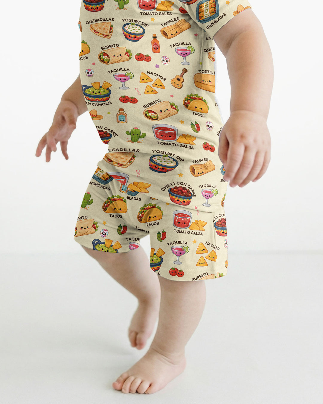 Template Bamboo Two Piece Short Sleeve Shorts Pyjamas Set