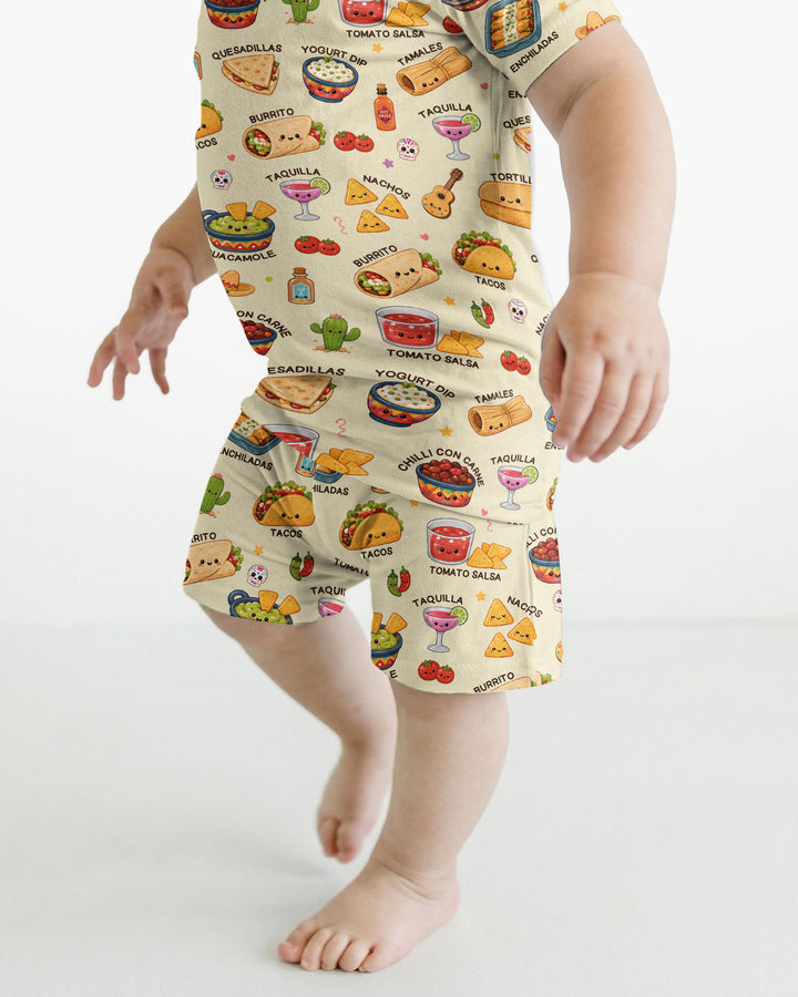 Template Bamboo Two Piece Short Sleeve Shorts Pyjamas Set