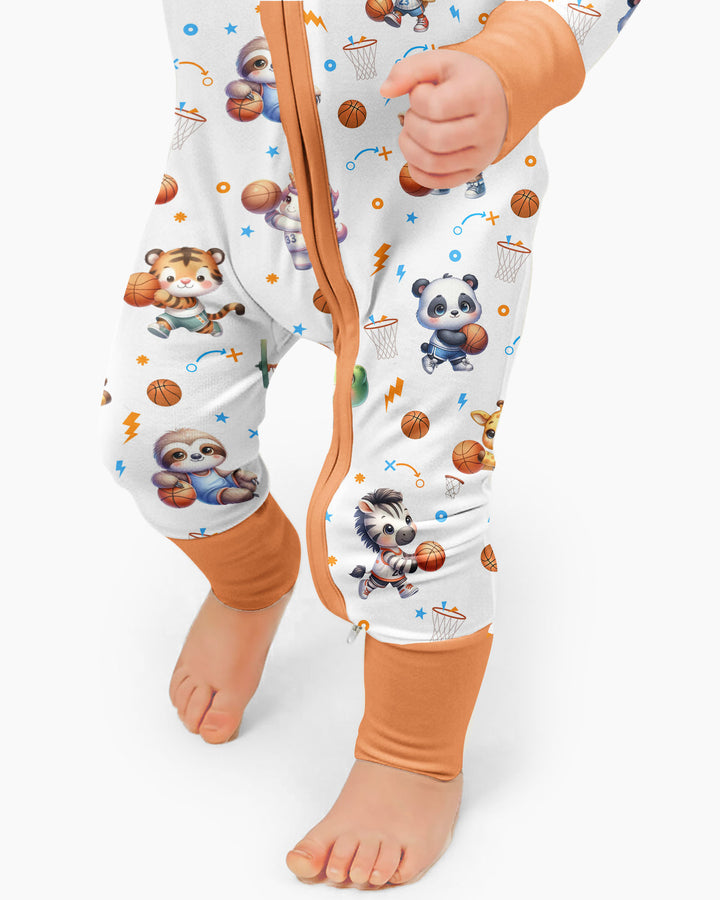 Cartoon Basketball Animals Bamboo Convertible Zippy