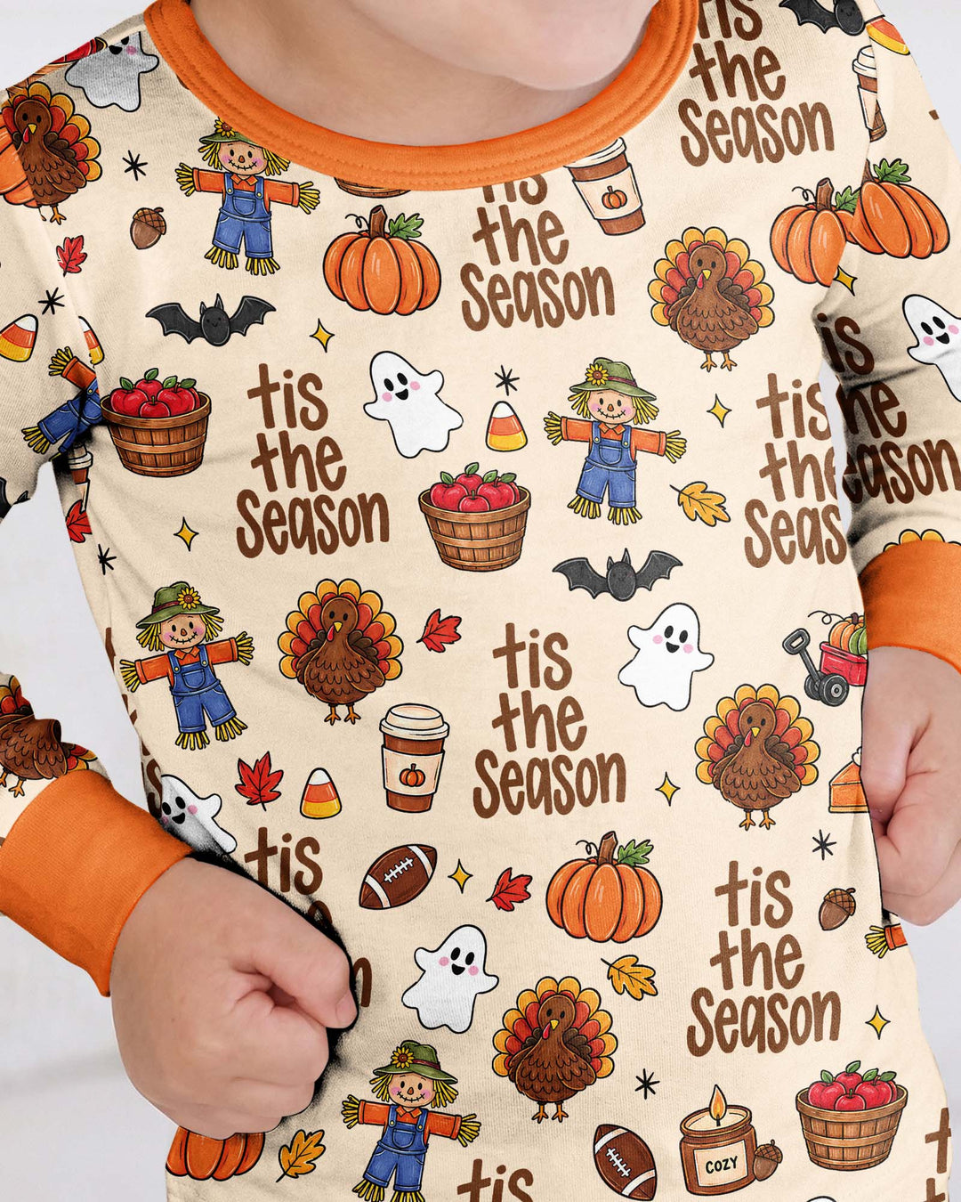 Fall Tis the Season Bamboo Two Piece Long Sleeve Pajama Set
