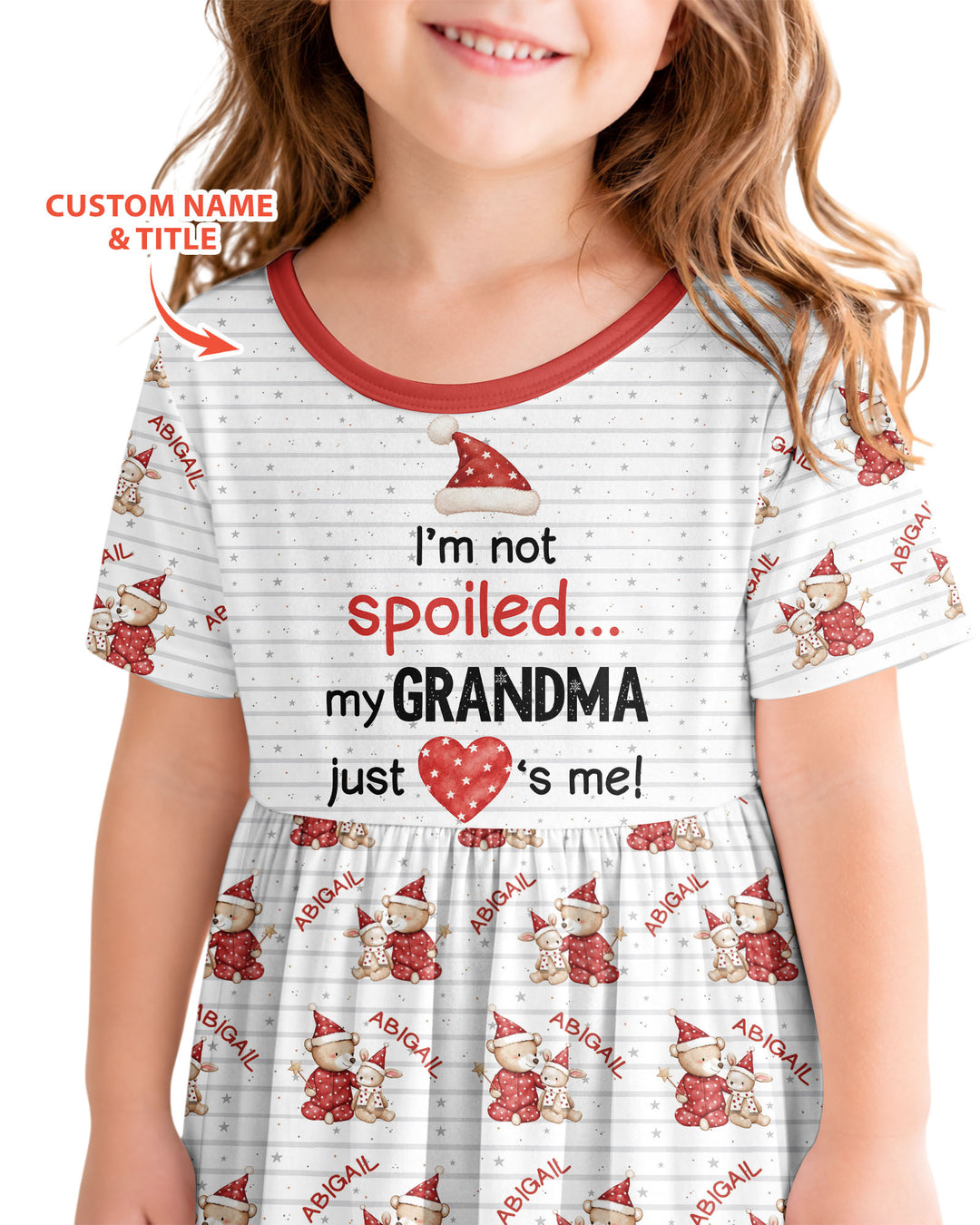Custom Name I'm Not Spoiled Bamboo Twirl Dress