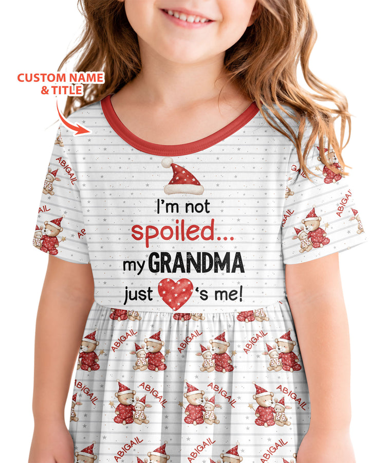Custom Name I'm Not Spoiled Bamboo Twirl Dress