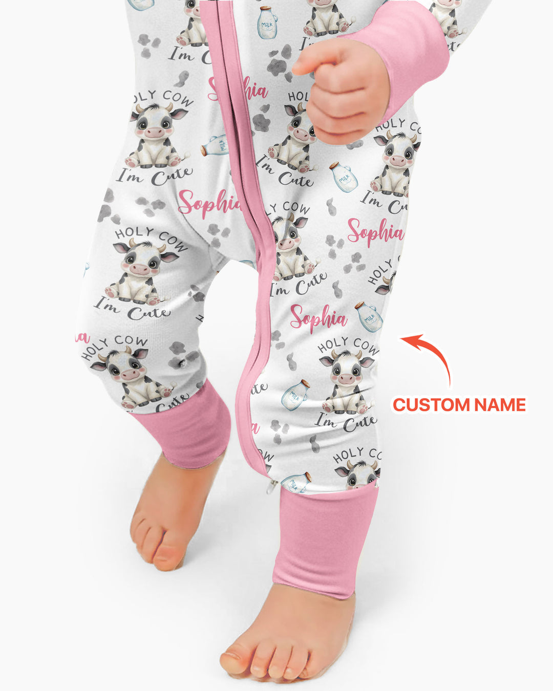 Holy Cow I'm Cute Custom Name Bamboo Convertible Zippy