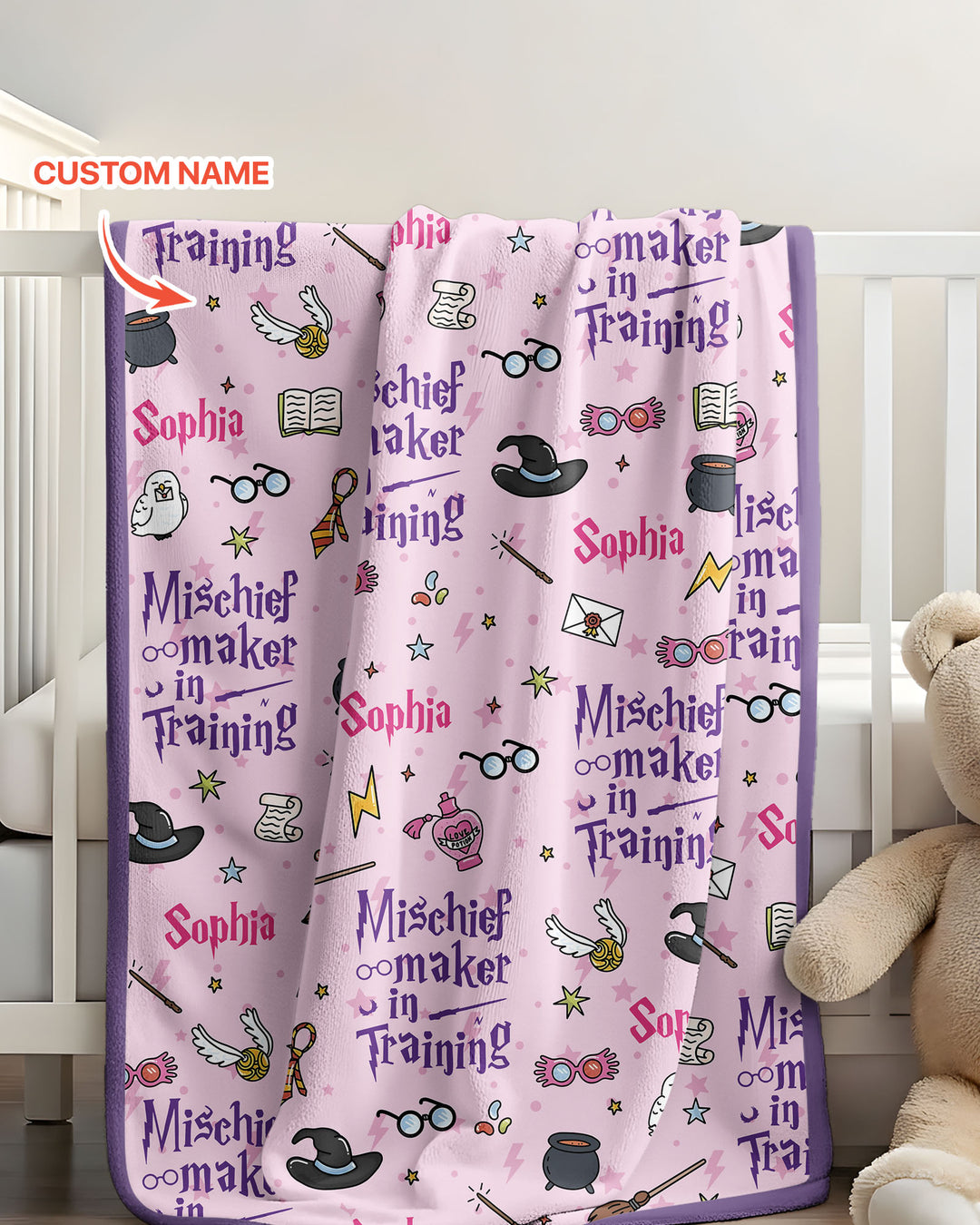Custom Name Mischief Maker In Training Bamboo Blanket