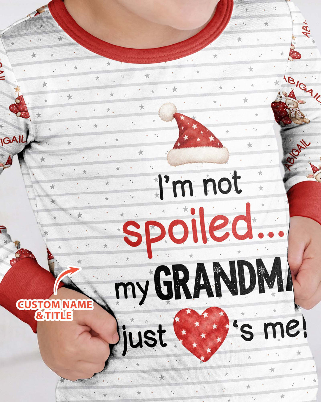 Custom Name I'm Not Spoiled Bamboo Two Piece Long Sleeve Pajama Set